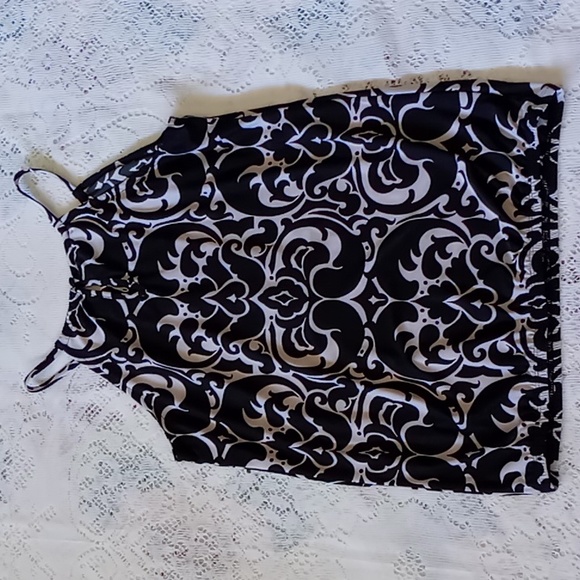 INC International Concepts Petite Sequin Embellished Halter Top Size P Blk/White - Picture 5 of 11